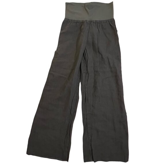 Hard Tail Grey Roll Down Flare Pants - Picture 1 of 7